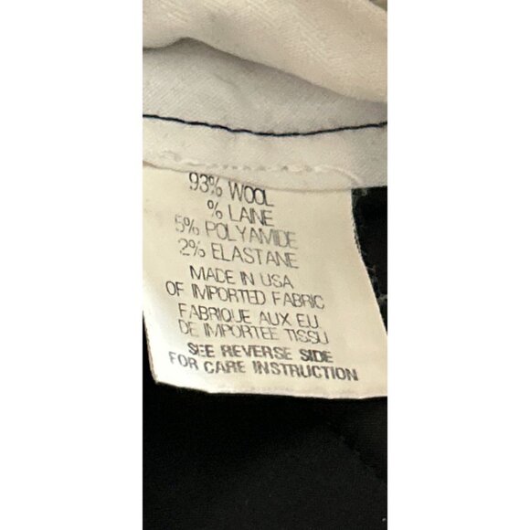 THEORY Wool Crepe Black Trousers Wide leg Pants Size 8 - Picture 11 of 11